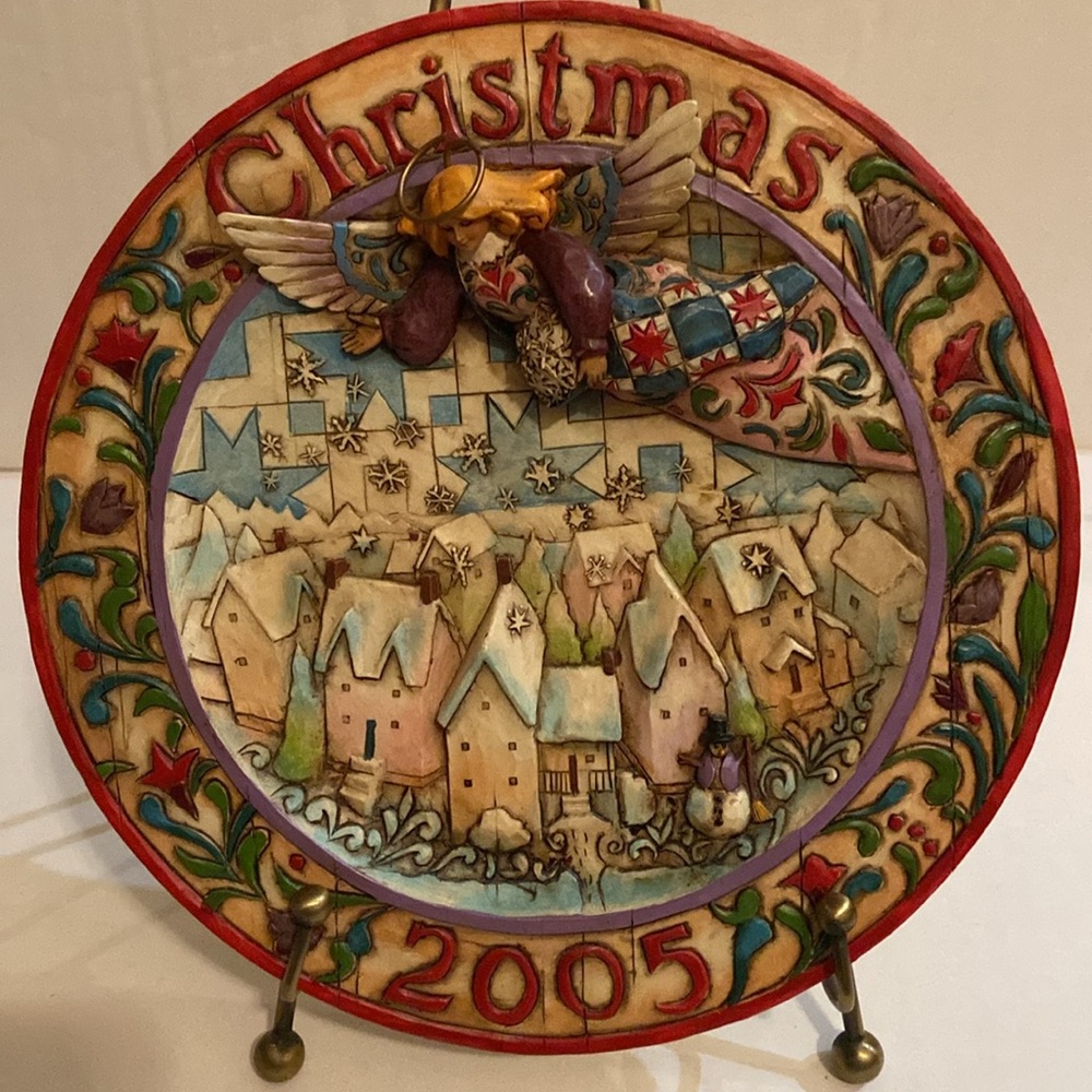 Jim Shore Heartwood Creek “Sowing Joy” Angel Plate 2005